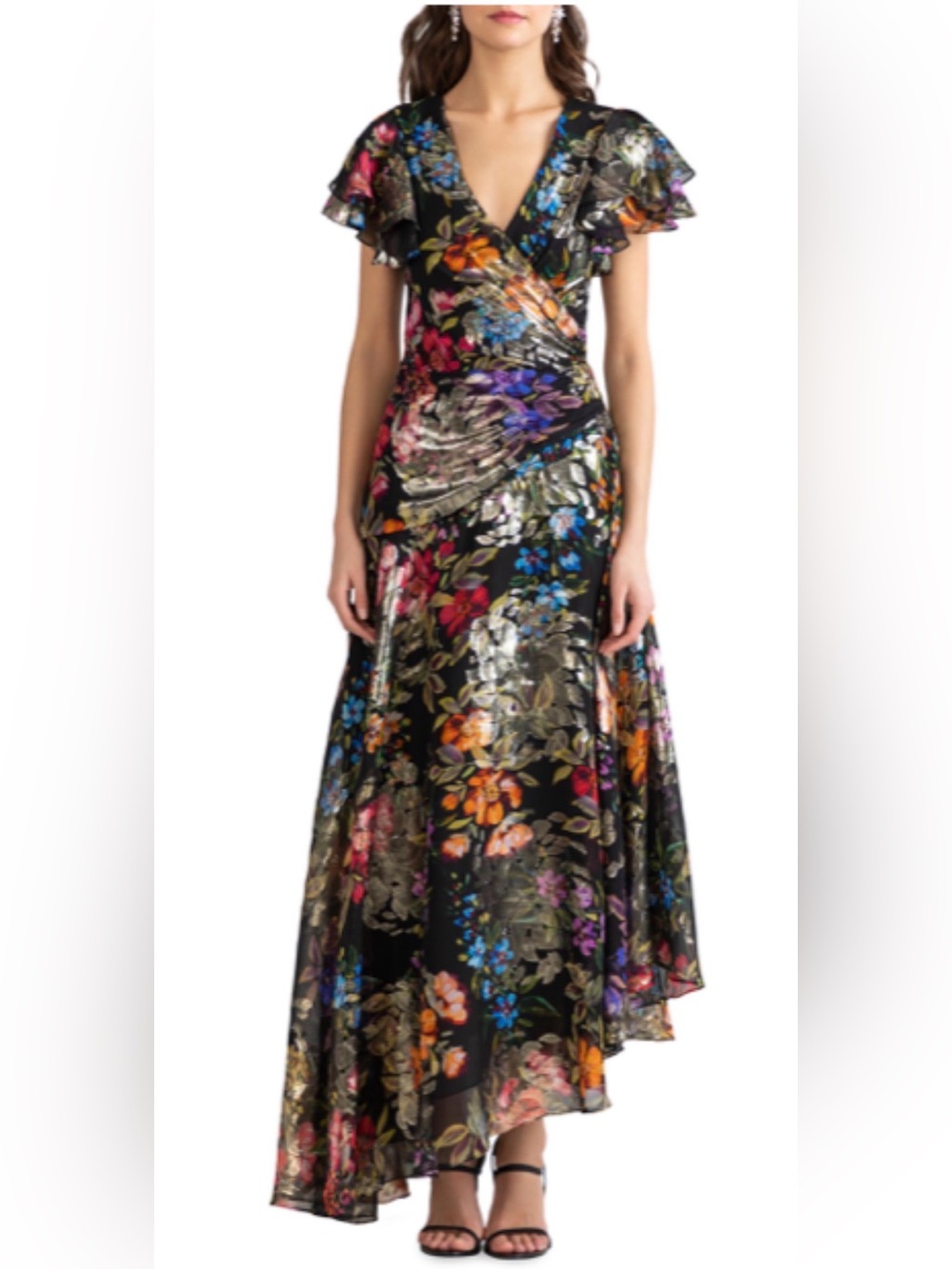 Shoshanna Midnight Roxana Asymmetrical
Silk-Blend Dress - Size 4